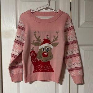 Pink Reindeer Sweater